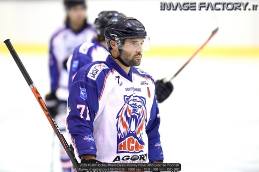 2020-10-03 Hockey Milano Bears-Hockey Pieve 0855 Lorenzo Piccinelli